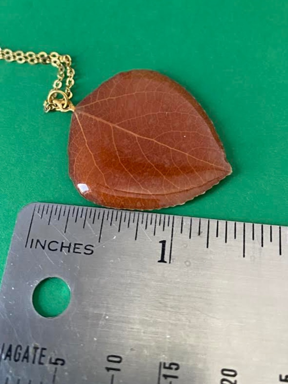 Vintage Aspen Leaf Necklace - Picture 6 of 6